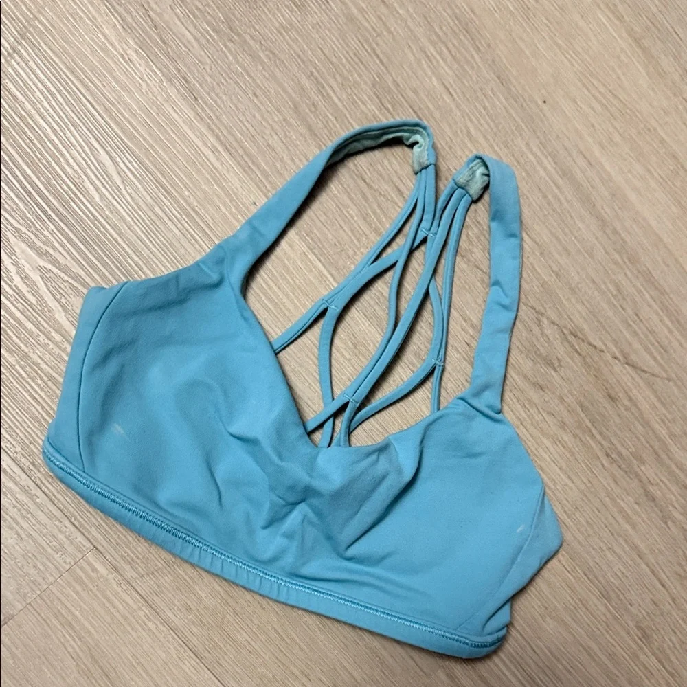 lululemon athletica Free to be Zen Strappy Teal Sports Bra